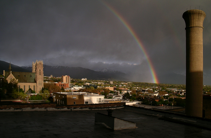 church rainbow tower